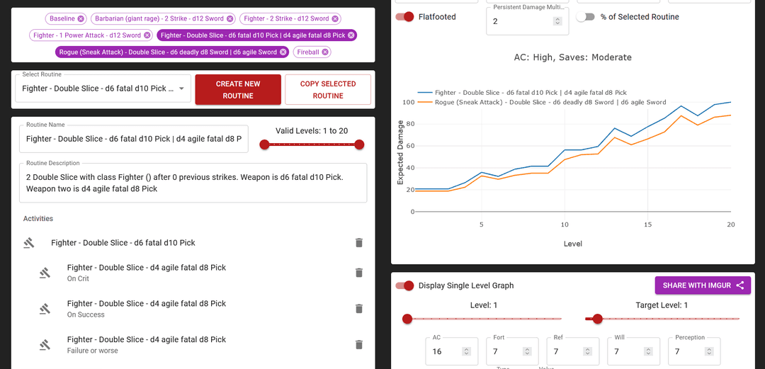 Pathfinder Damage Calculator